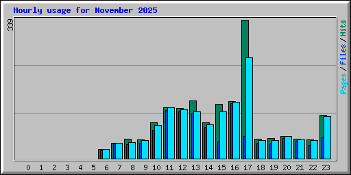 Hourly usage for November 2025