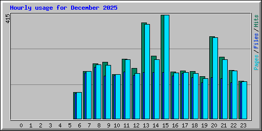 Hourly usage for December 2025