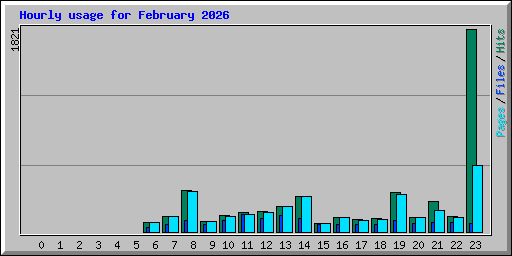 Hourly usage for February 2026